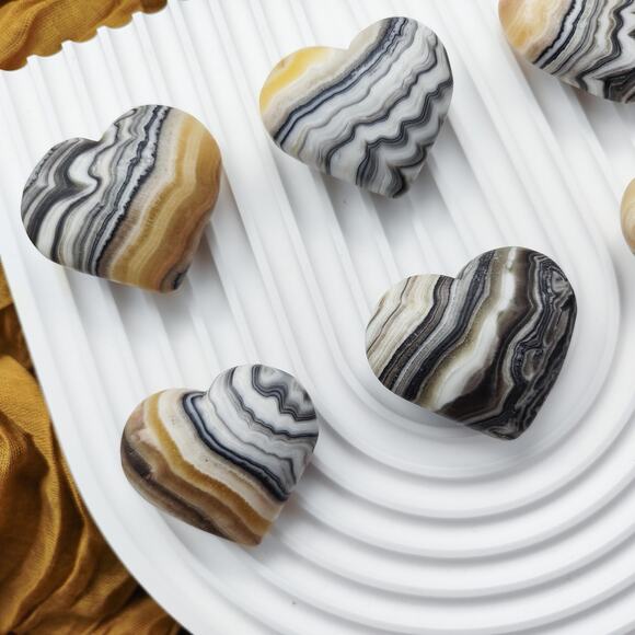 Coffee Calcite Heart Crystal Carving Grounding Crystals - Picture 3 of 10